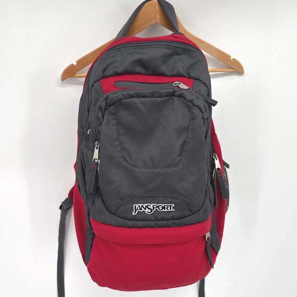 JanSport Airlift Backpack Maroon Black Hiking Outdoor School Laptop Bag